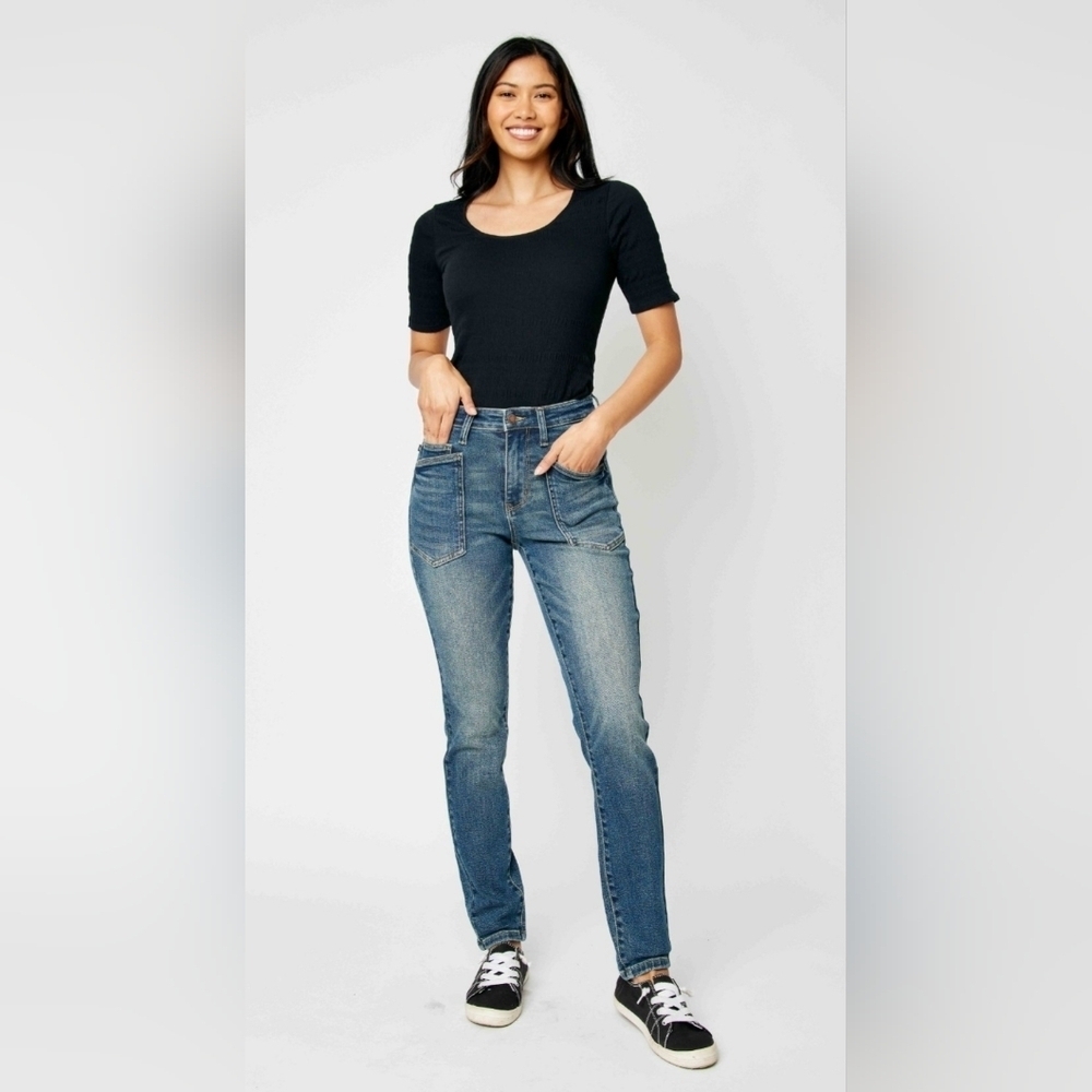 Judy Blue High Rise Dark Wash Relaxed Jeans Slim Straight Skinny Various NEW